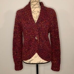 Chico’s textured one button cardigan sweater M